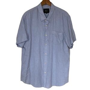 Rails Men’s Blue Melange Fairfax Shirt Size XL 100% Cotton Soft Coastal Beach